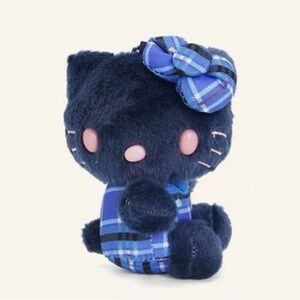 Hello Kitty 50th Anniversary Limited Edition Blue Plaid Plush Bag / Phone Charm